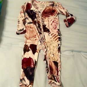 Posh Peanut black rose zip up